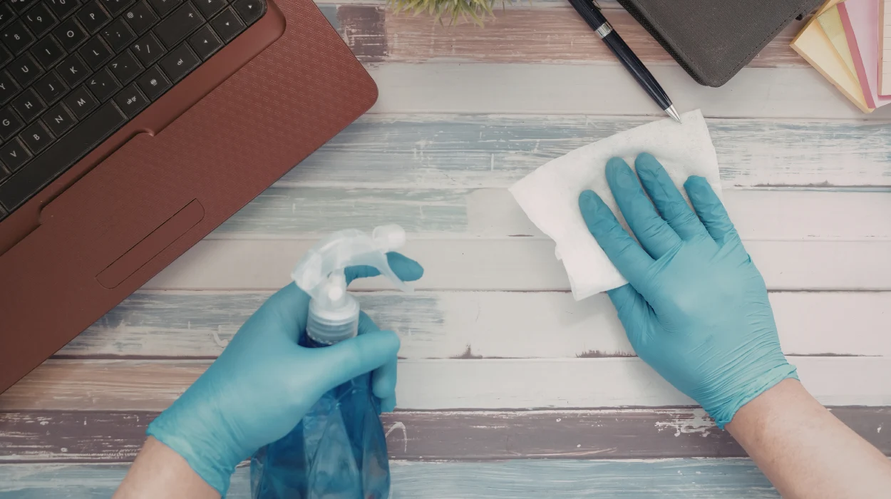 Germ Hotspots on Shared Desks Bee Cleaning Services Office Touchpoint Disinfection in Cheadle